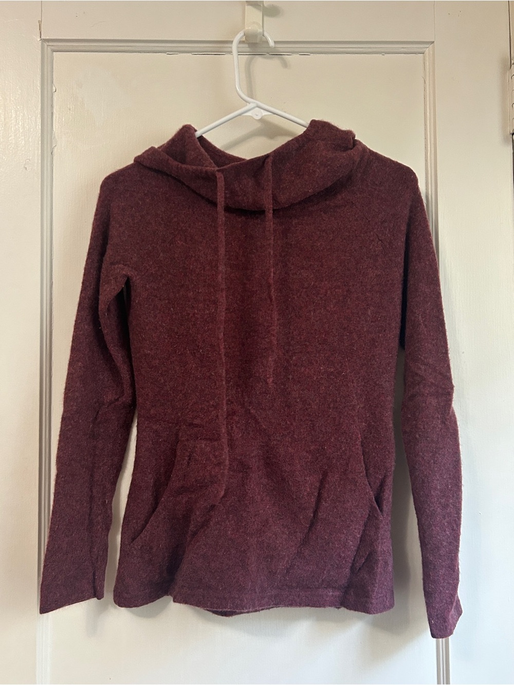 Athleta Maroon Hooded Pullover Sweater - Size Small